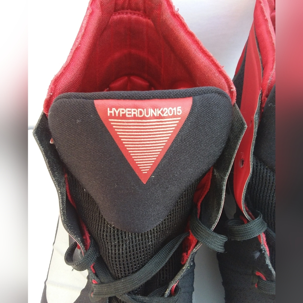 Nike Men's Hyperdunk2015 Black and Red High-Top Sneakers - Picture 2 of 7